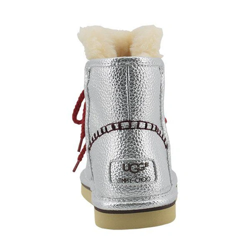 Угги женские UGG Mini Lodge Leather Silver фото-5