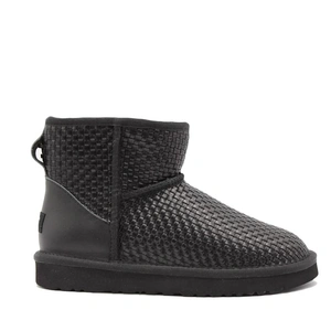 Угги мужские мини UGG Mini Classic Wover Bottega Black фото-