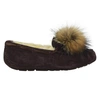 Угги женские мокасины UGG Pom Pom Dakota Chocolate фото-1