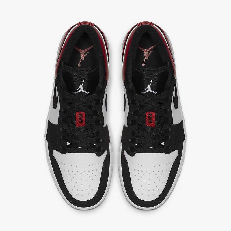 Кроссовки Nike Air Jordan 1 Retro «Black Toe» Low Black/White/Red фото-5