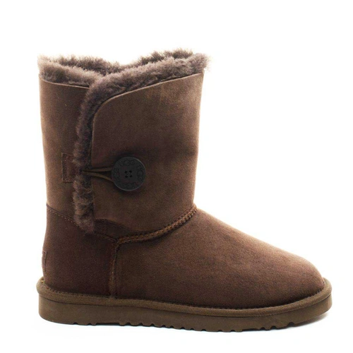 Угги женские ботинки UGG Bailey Button Chocolate