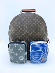 Женский рюкзак Louis Vuitton коричневый фото-