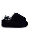 Угги тапочки женские UGG Women Slippers Fluff Yeah Slide Black фото-1