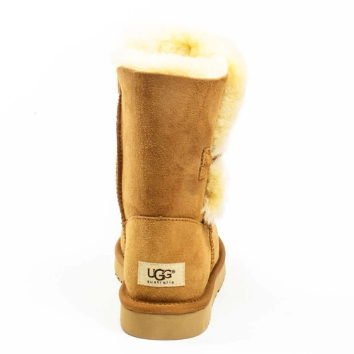 Угги женские ботинки UGG Bailey Button Chestnut фото-4