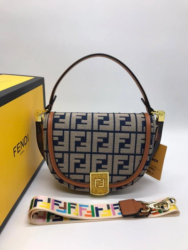 Женская сумка Fendi из монограммной ткани  25/17/8 A64913