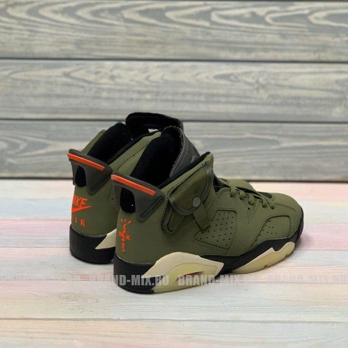 Кроссовки Nike Air Jordan 6 Travis Scott «Cactus Jack» Khaki фото-3