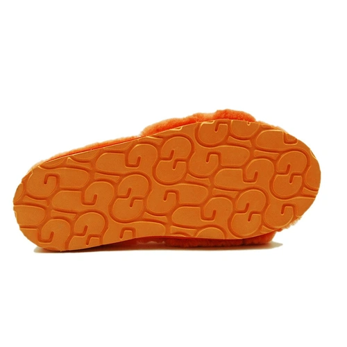 Угги тапочки женские UGG Fluff Slide Slippers Orange фото-5