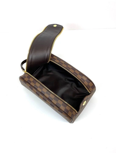 Женская сумка-косметичка Louis Vuitton Нececcep King Size N47527 премиум-люкс качество коричневая 28/16/13 см A80594 фото-2