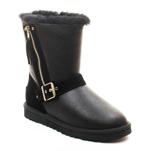 Угги женские ботинки UGG Blaise Metallic Black фото-2