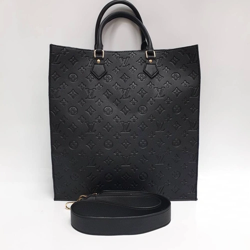 Женская кожаная сумка-тоут Louis Vuitton черная 38/36/9 фото-4