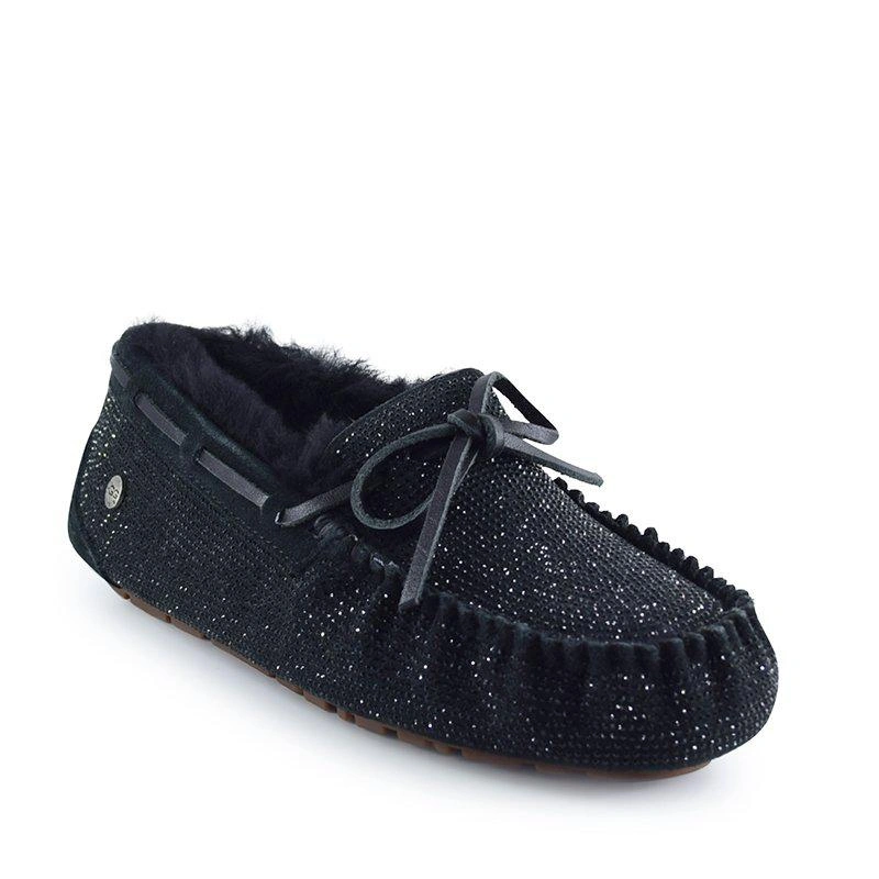 Угги женские мокасины UGG Dakota Serein 2 Black фото-2