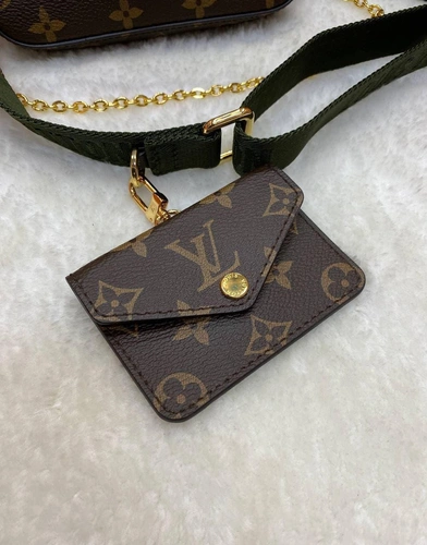 Женская сумочка Louis Vuitton Fеlicie Strap & Go премиум-люкс коричневая 17/10/4 см. фото-2