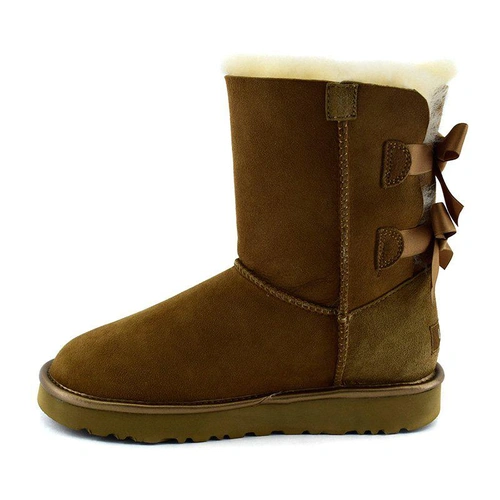 Угги женские UGG II Bailey Bow Metallic Chestnut фото-2