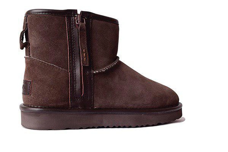 Угги женские MINI ZIP BOOT Chocolate фото-4