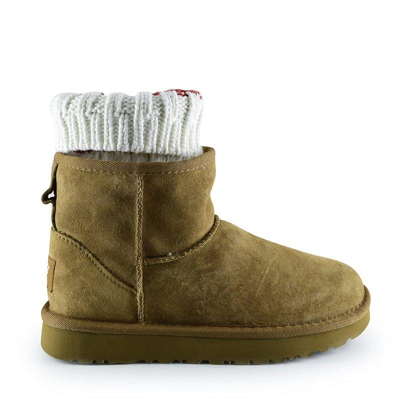 Угги женские UGG Sacai Knit Classic Mini II Chestnut фото-3