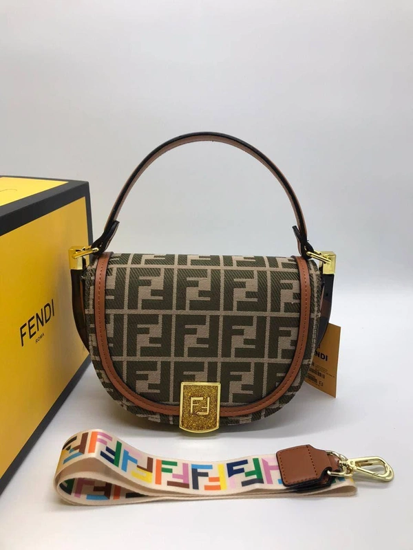 Женская сумка Fendi из монограммной ткани  25/17/8 A64919