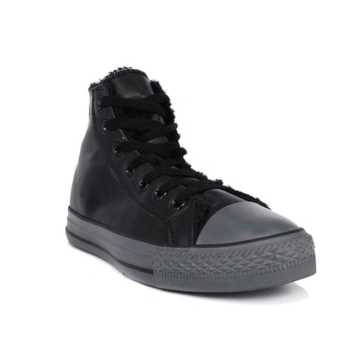 Кеды Converse All Star 100056 Black Grey с мехом фото-5