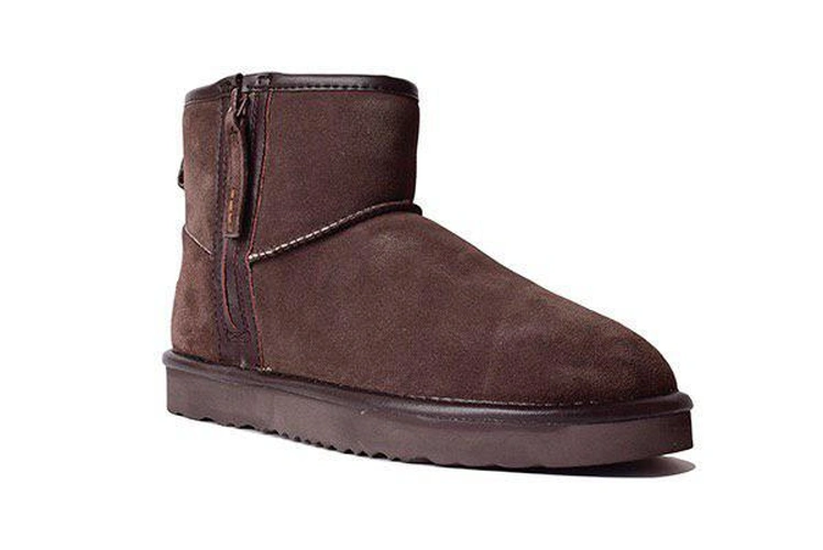 Угги женские MINI ZIP BOOT Chocolate фото-3