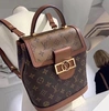 Рюкзак женский  Louis Vuitton из канвы коричневый 22/22 см фото-1