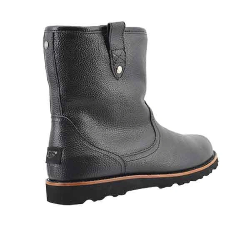 Угги мужские ботинки UGG Stoneman Leather Black фото-3