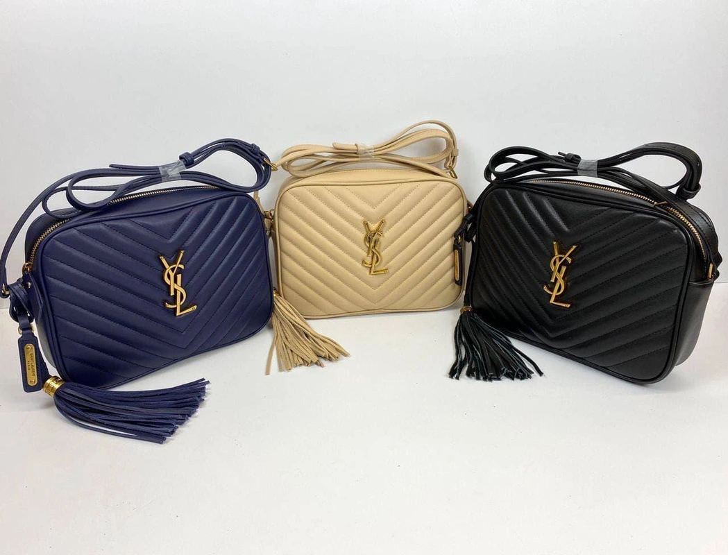 Сумка женская Yves Saint Laurent (YSL) Camera Bag бежевая премиум люкc 23/16/6. фото-7