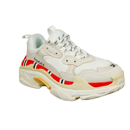 Кроссовки Balenciaga x Gucci Triple S (656277) White фото-2