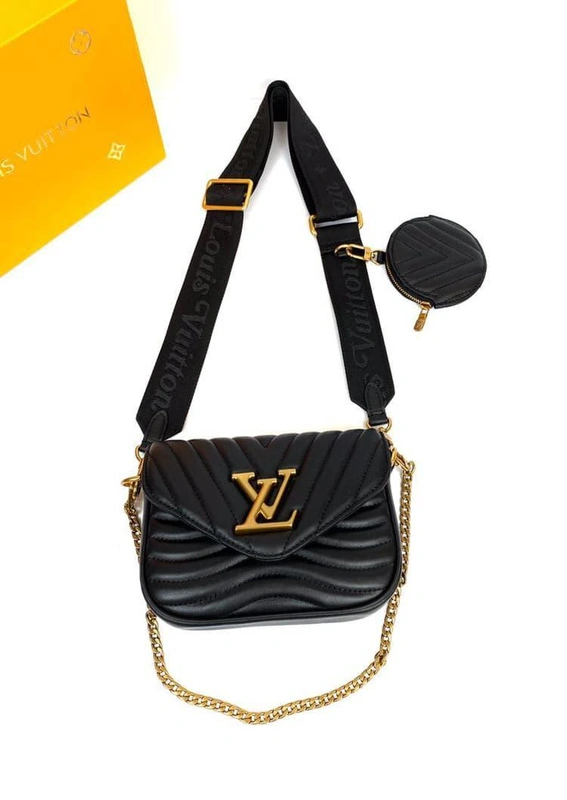 Клатч женский Louis Vuitton Wave черный фото-3