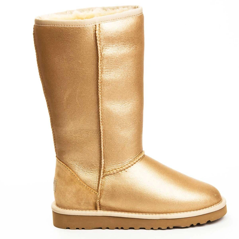 Угги женские сапоги UGG Classic Tall Metallic Soft Gold