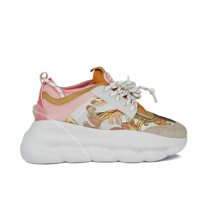 Кроссовки Versace Chain Reaction White Pink