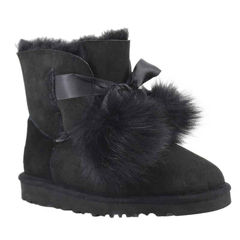 Угги женские UGG Classic Mini Gita Black фото-2