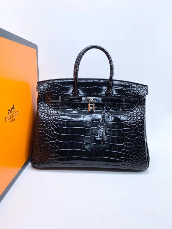 Женская кожаная сумка Hermes черная