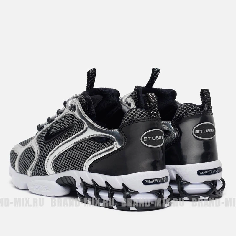 Кроссовки Stussy x Nike Air Zoom Spiridon Cage 2 CU1854-001 Black Silver фото-4