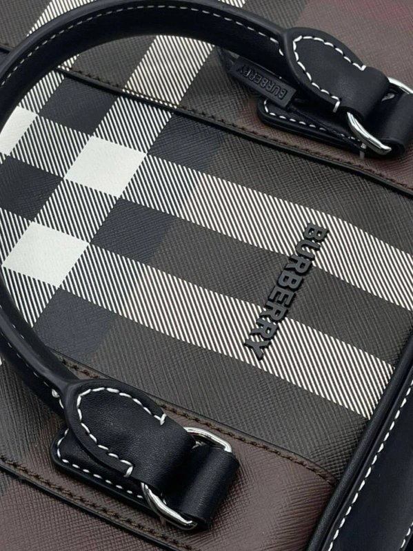 Портфель Burberry A104009 из канвы премиум 36:28:8 см коричневый фото-5