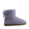 Угги женские мини UGG Mini Bailey Bow II Metallic Lavender фото-1