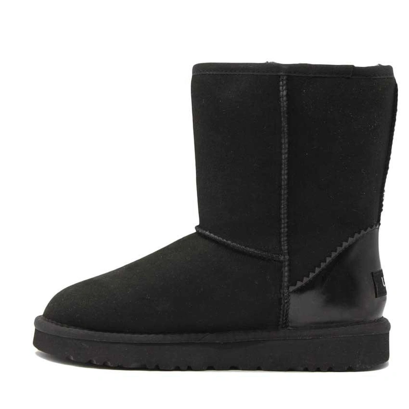 Угги женские ботинки UGG II Classic Short Metallic Seshell Black фото-3