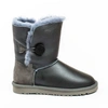 Угги женские ботинки UGG Bailey Button Metallic Grey фото-1