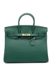 Женская сумка Hermes Birkin 35×26 см A109443 зелёная фото-1