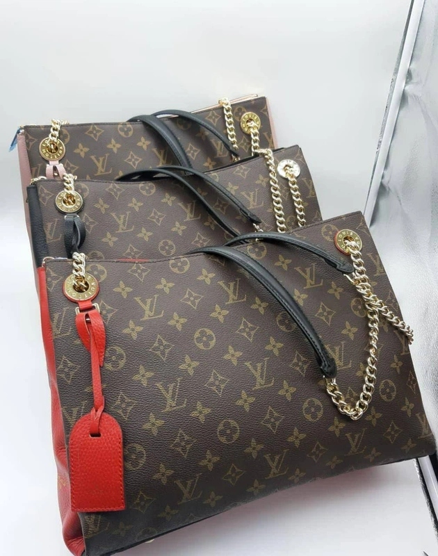 Женская кожаная сумка Louis Vuitton коричневая 35/27 A64276 фото-4