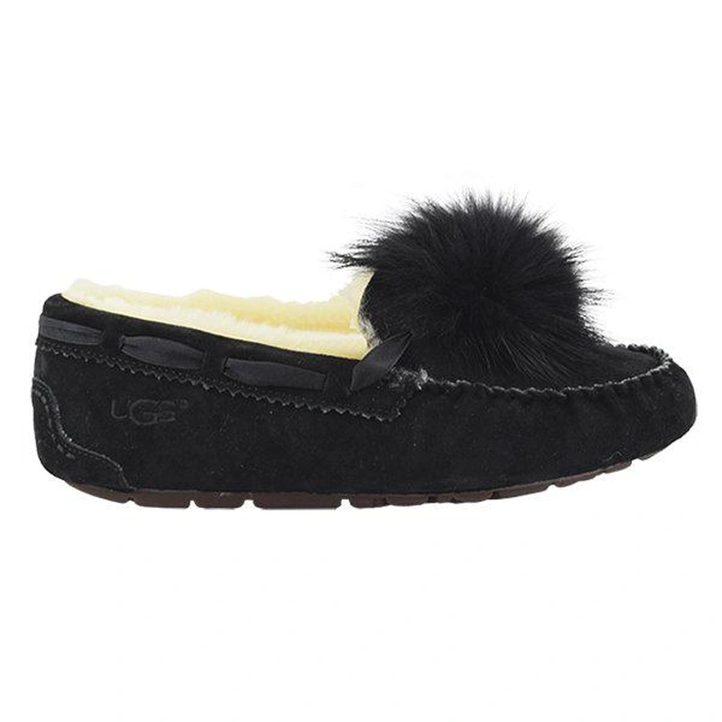 Угги женские мокасины UGG Pom Pom Dakota Black