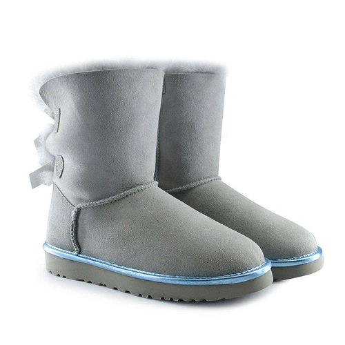 Угги женские UGG II Bailey Bow Metallic Grey