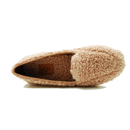 Угги женские мокасины UGG Hailey Fluff Loafers Chestnut фото-4