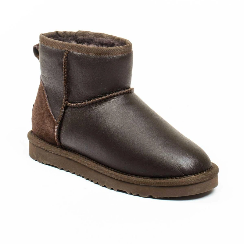 Угги женские ботинки UGG Mini Classic Metallic Chocolate фото-3