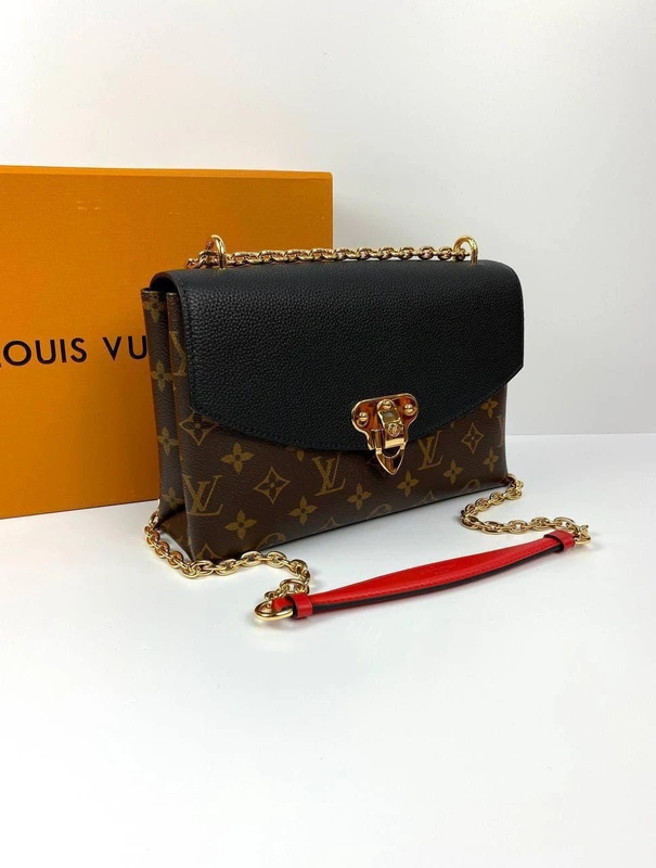 Женская сумка Louis Vuitton Saint-Placide премиум-люкс коричневая 25/16/7 см. a70357