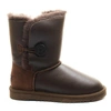 Угги женские ботинки UGG Bailey Button Metallic Cocolate фото-1