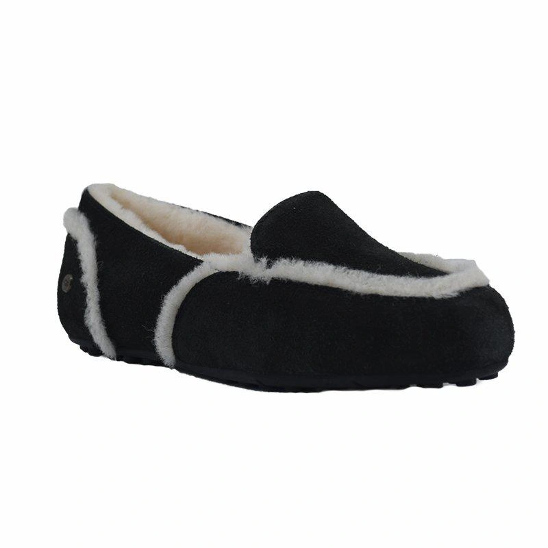 Угги женские мокасины UGG Hailey Loafer Black фото-5