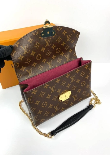 Женская сумка Louis Vuitton Saint-Placide премиум-люкс коричневая 25/16/7 см. a70342 фото-2