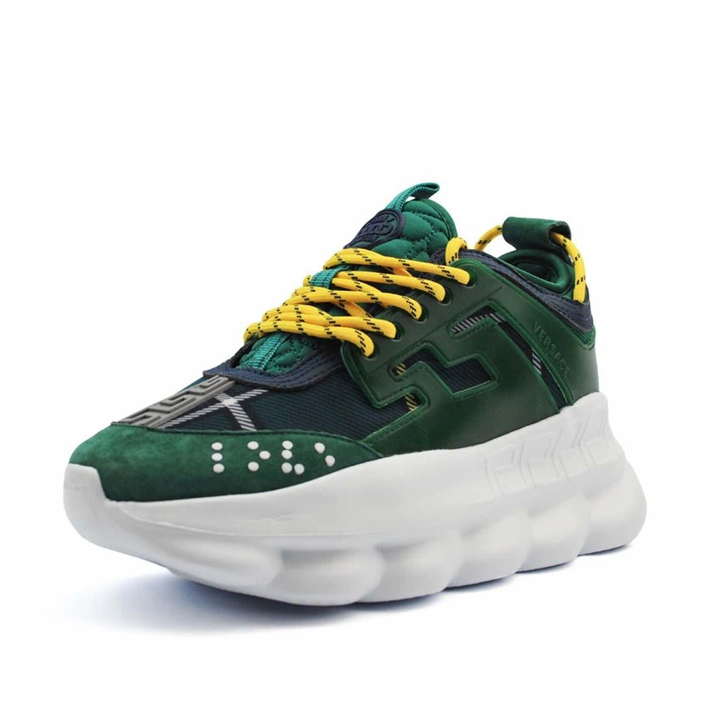 Кроссовки Versace Chain Reaction Green Cross фото-5