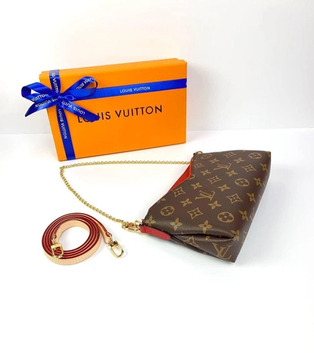 Женский клатч Louis Vuitton Pallas MNG Noir из канвы коричневый 22/13/5 см A85645 фото-7