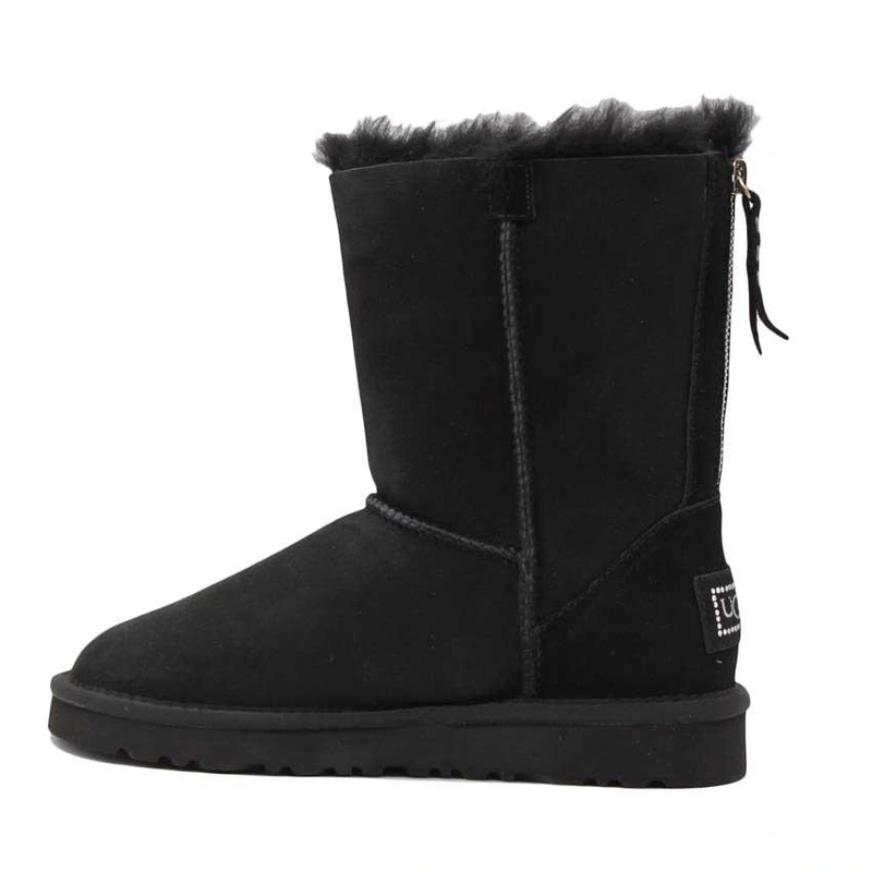 Угги женские сапоги UGG Zip Black фото-3