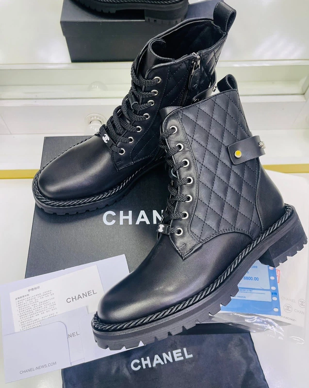 Ботинки женские Chanel чёрные А4935 фото-2